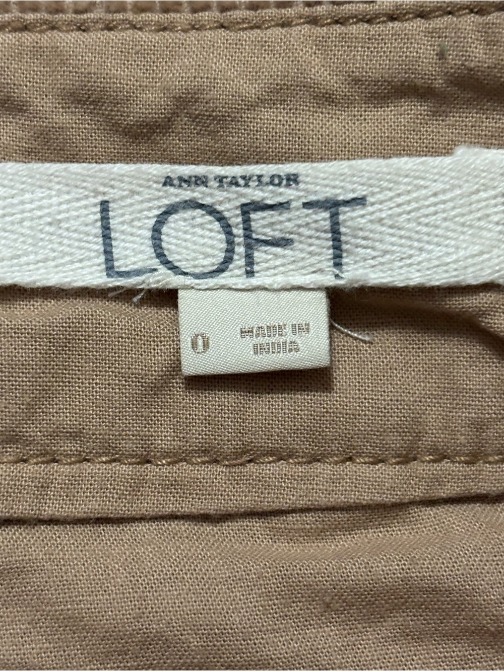 Ann Taylor Corduroy Mini Skirt Women’s Size 0 Brown/Tan - Picture 8 of 9